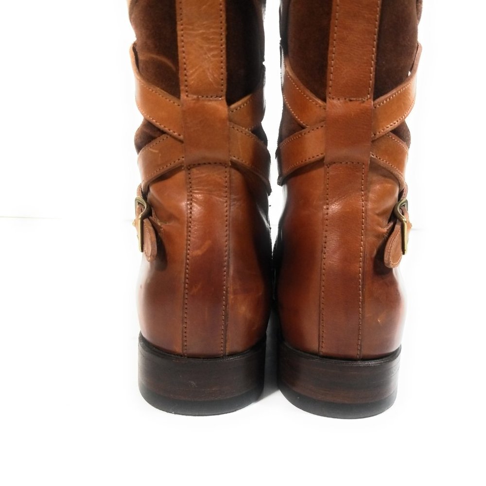 Frye Jordan Women Riding Knee Zip Up Boots 7 B_5